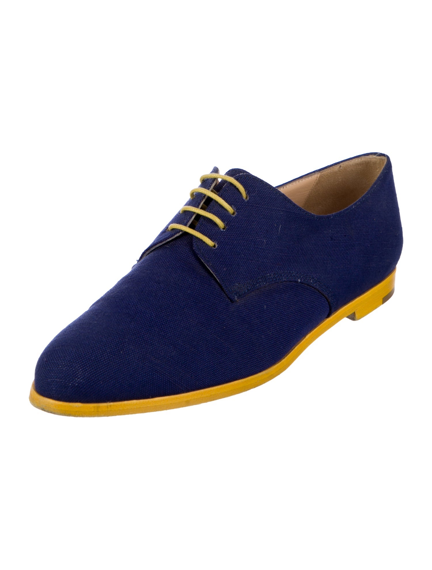 Manolo Blahnik Canvas Oxfords